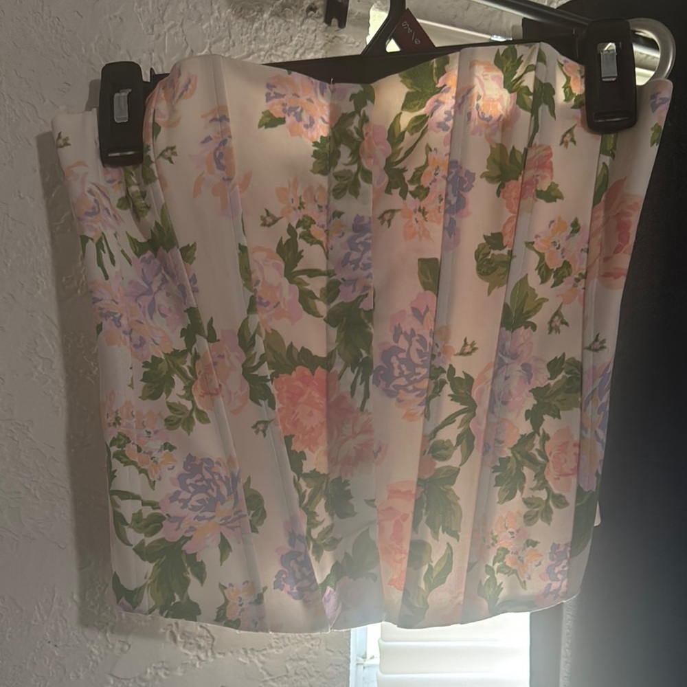 Floral Pleated Corset